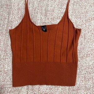 Windsor Burnt Orange Ribbed Top